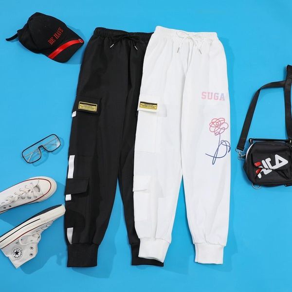 bangtan boys pants women fans letters printed pockets cargo pants streetwear hip hop joggers map of the soul clothes, Black;white
bangtan boys pants women fans letters printed pockets cargo pants streetwear hip hop joggers map of the soul clothes, Black;white