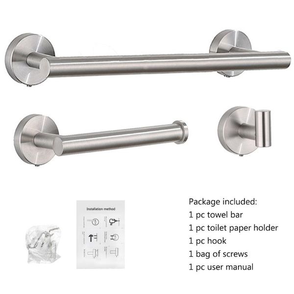 l wall mounted bathroom hardware set rustproof multifunction robe hook stainless steel toilet paper holder towel bar brushed
l wall mounted bathroom hardware set rustproof multifunction robe hook stainless steel toilet paper holder towel bar brushed