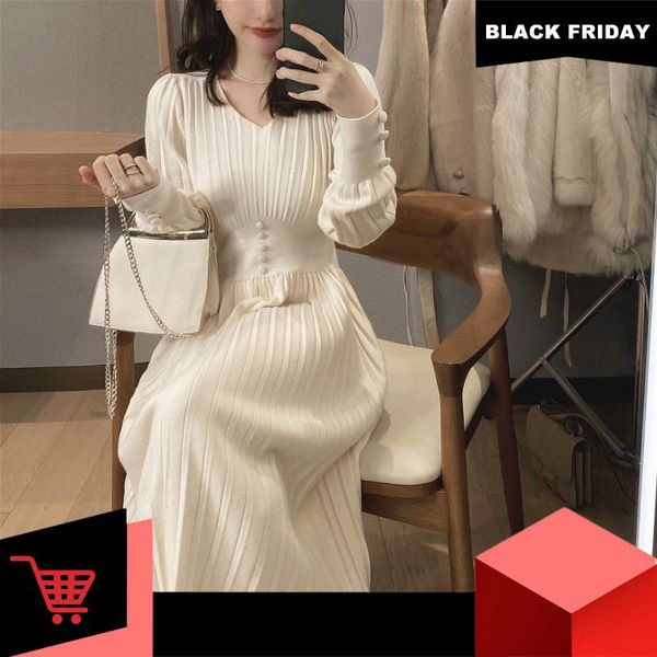 knitted dress women casual long sleeve vintage elegant office sweater dress female 2020 winter one-piece korean outerwear, Black;gray
knitted dress women casual long sleeve vintage elegant office sweater dress female 2020 winter one-piece korean outerwear, Black;gray