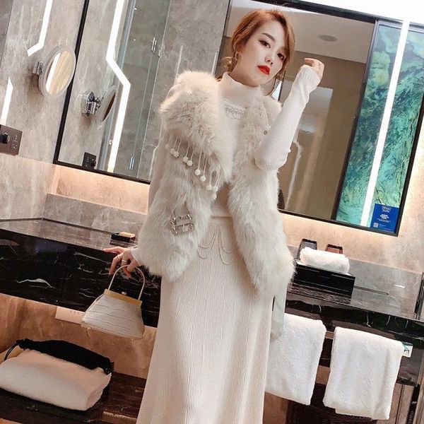 women's fur & faux women 2021 autumn winter fake outerwear femme fashion coat jacket ladies gilet furry clothing waistcoat e254, Black
women's fur & faux women 2021 autumn winter fake outerwear femme fashion coat jacket ladies gilet furry clothing waistcoat e254, Black