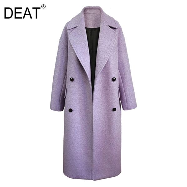 deat new autumn fashion women's woolen coat full sleeve high street purple lapel collar solid loose wild elegant tx254 201218, Black
deat new autumn fashion women's woolen coat full sleeve high street purple lapel collar solid loose wild elegant tx254 201218, Black