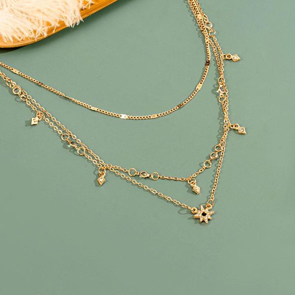 chains bohemian multi layered gold necklace for women vintage pendant 2021 geometric collier collares jewelry party gift, Silver
chains bohemian multi layered gold necklace for women vintage pendant 2021 geometric collier collares jewelry party gift, Silver
