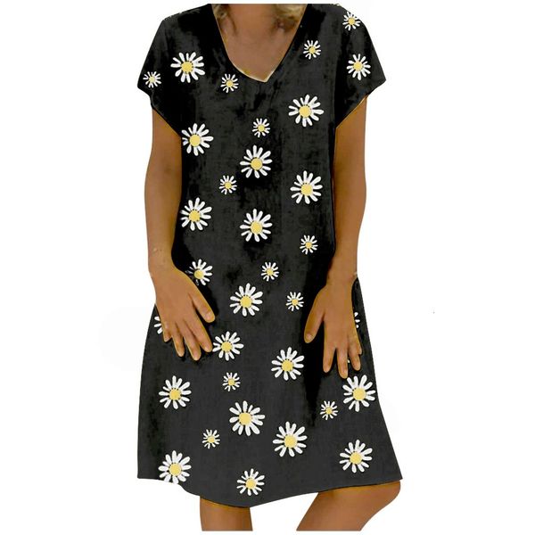 daisy polka dots print summer women plus size v-neck vintage party female short sleeve loose a-line es vestidos, Black;gray
daisy polka dots print summer women plus size v-neck vintage party female short sleeve loose a-line es vestidos, Black;gray