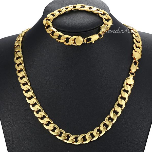 mens bracelet necklace set cut flat curb cuban link 585 rose gold filled jewelry set chain 12mm gs274, Silver
mens bracelet necklace set cut flat curb cuban link 585 rose gold filled jewelry set chain 12mm gs274, Silver
