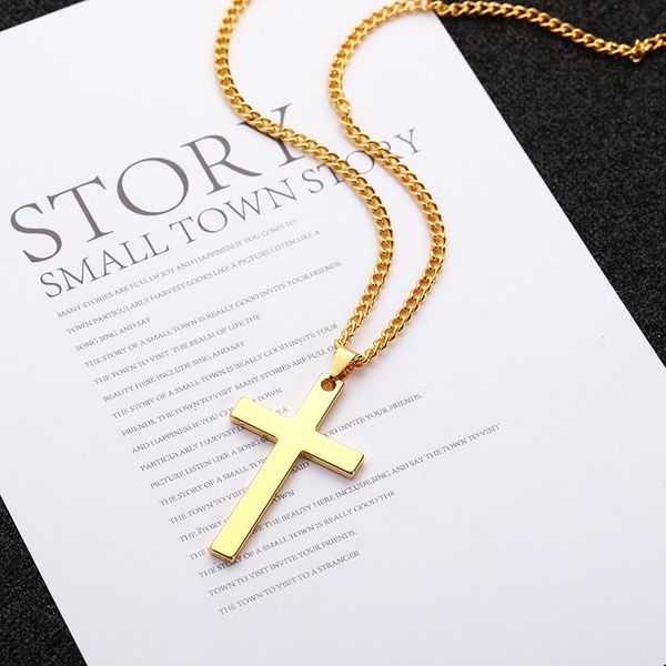fashion stainless steel cross pendant necklace for women men high polish long chain necklaces jewelry wmtarc bdesybag, Black;white
fashion stainless steel cross pendant necklace for women men high polish long chain necklaces jewelry wmtarc bdesybag, Black;white