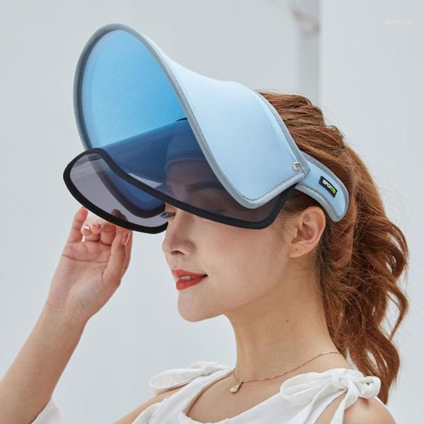women summer sun protective hats double layer transparent empty sunshade hat tc211, Blue;gray
women summer sun protective hats double layer transparent empty sunshade hat tc211, Blue;gray