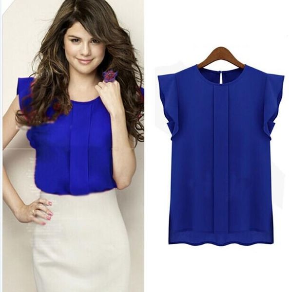 2021 women summer elegant blouse office lady solid short sleeve chiffon shirt ruffle women chiffon blouse shirt, White
2021 women summer elegant blouse office lady solid short sleeve chiffon shirt ruffle women chiffon blouse shirt, White