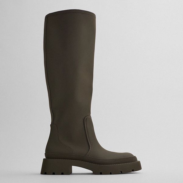 2021 the new new women's shoes high khaki green laminated flat winter popular long boots a3ky, Black
2021 the new new women's shoes high khaki green laminated flat winter popular long boots a3ky, Black