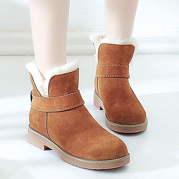 boots elegant mature classics women snow ankle low flat with fur narrow band round toe fashion solid winter shoes1, Black
boots elegant mature classics women snow ankle low flat with fur narrow band round toe fashion solid winter shoes1, Black
