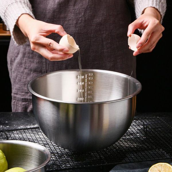 bowls 304 stainless steel mixing bowl with scale 4.5 quart deep egg 9 inches kitchen metal for baking salad
bowls 304 stainless steel mixing bowl with scale 4.5 quart deep egg 9 inches kitchen metal for baking salad