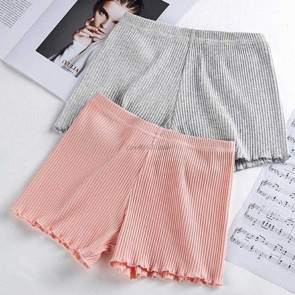 ladies women summer safety thread ribbed striped seamless stretchy under solid color ruffled agaric hem boxer shorts, White;black
ladies women summer safety thread ribbed striped seamless stretchy under solid color ruffled agaric hem boxer shorts, White;black