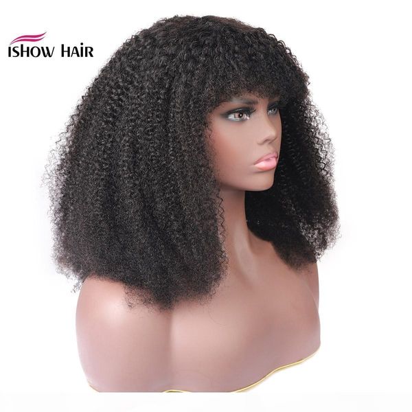 ishow body straight afro kinky curly wig peruvian loose deep human hair wigs with bangs water human hair none lace wigs, Black;brown
ishow body straight afro kinky curly wig peruvian loose deep human hair wigs with bangs water human hair none lace wigs, Black;brown