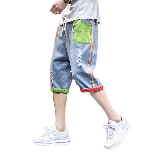 idopy men`s fashion denim shorts three quarter ripped distressed street style loose fit comfortable jeans shorts for male1, Blue
idopy men`s fashion denim shorts three quarter ripped distressed street style loose fit comfortable jeans shorts for male1, Blue