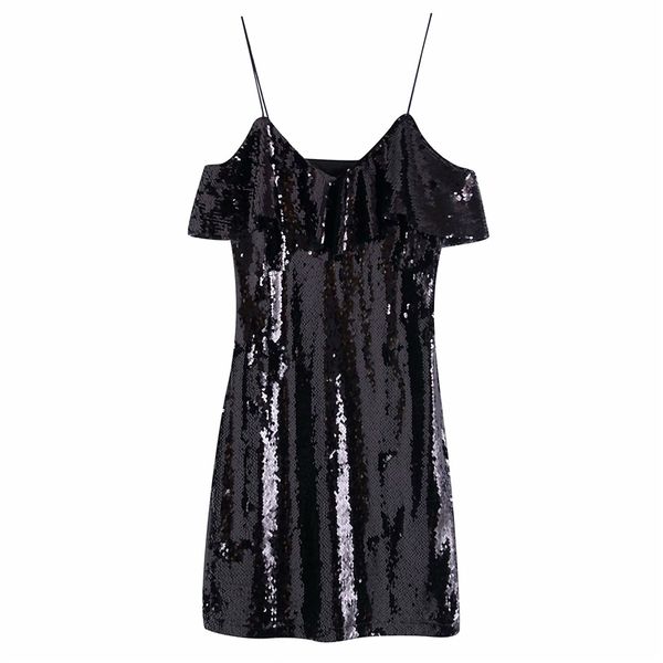 2021 new women party solid sequined dresses fashion ladies ruffles strap dress elegant female slim mini vestidos ev5g 29wj, Black;gray
2021 new women party solid sequined dresses fashion ladies ruffles strap dress elegant female slim mini vestidos ev5g 29wj, Black;gray
