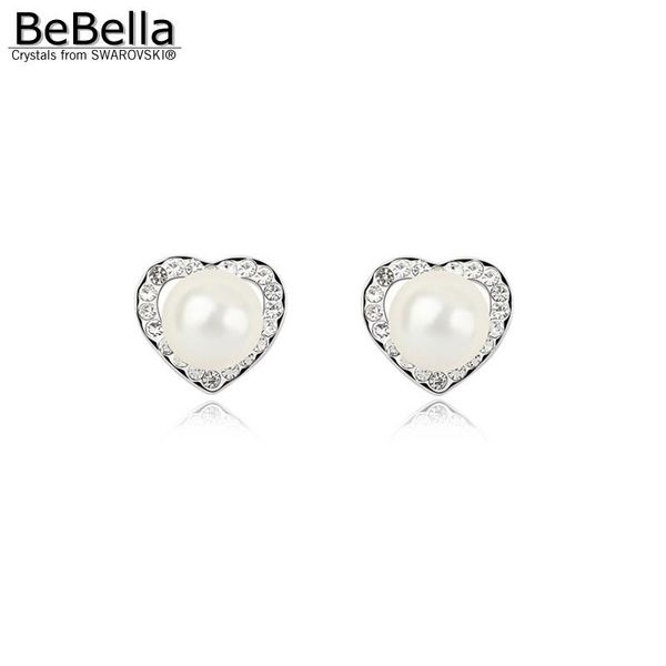 stud bebella heart earrings with round pearls made crystals from for women jewelry fashion girl wedding gift, Golden;silver
stud bebella heart earrings with round pearls made crystals from for women jewelry fashion girl wedding gift, Golden;silver