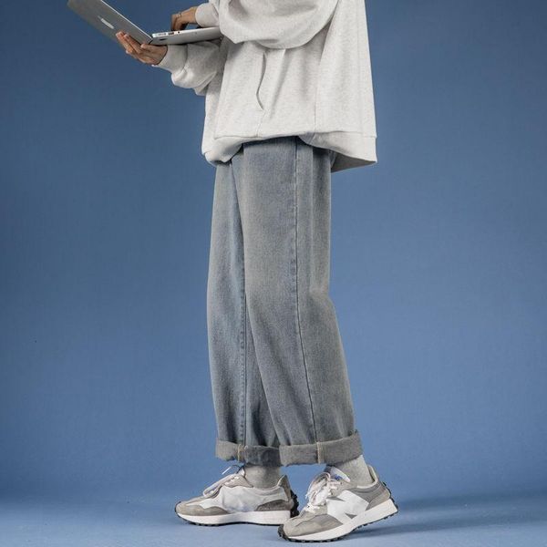 korean wide-leg jeans men's fashion casual retro jeans men streetwear wild loose hip-hop straight denim pants mens -2xl, Blue
korean wide-leg jeans men's fashion casual retro jeans men streetwear wild loose hip-hop straight denim pants mens -2xl, Blue