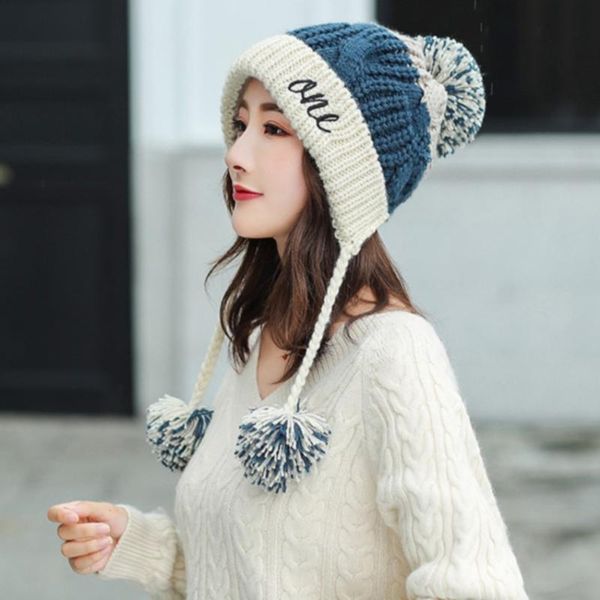 women thick warm skullies beanies korean knit hat warm woolen cap tide wild sweet cute thickened student hat ear protection cap, Blue;gray
women thick warm skullies beanies korean knit hat warm woolen cap tide wild sweet cute thickened student hat ear protection cap, Blue;gray