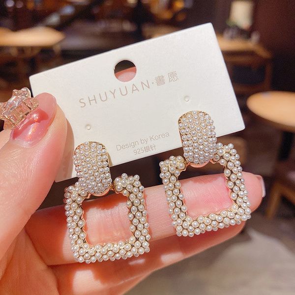fashion atmosphere square pearl earrings temperament online celebrity retro wild silver earrings earrings women, Golden;silver
fashion atmosphere square pearl earrings temperament online celebrity retro wild silver earrings earrings women, Golden;silver