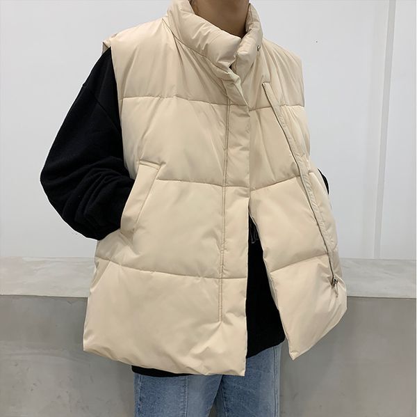 winter cotton padded vest coat men's fashion brand ins sleeveless camisole, Black;white
winter cotton padded vest coat men's fashion brand ins sleeveless camisole, Black;white