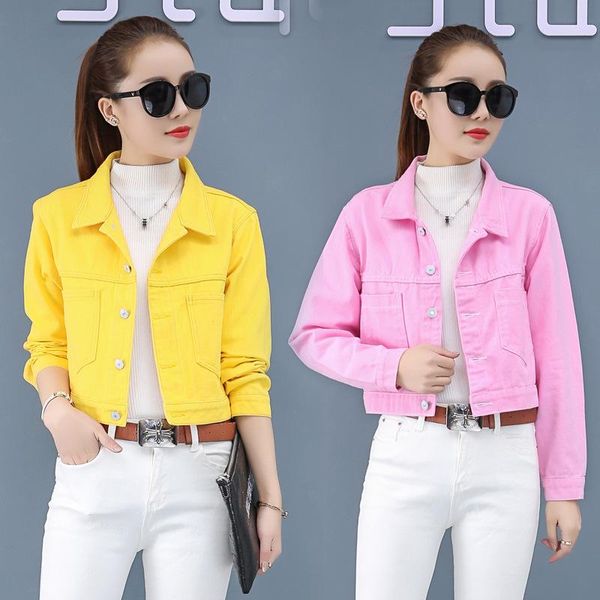 2021 korean women's students all-match color jacket loose long-sleeved denim jacket, Black;brown
2021 korean women's students all-match color jacket loose long-sleeved denim jacket, Black;brown