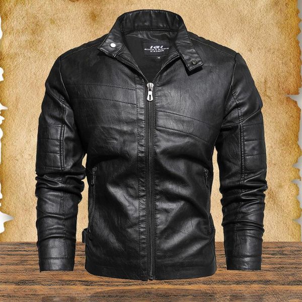 men's fur & faux 2021 men pu jacket casual leather motorcycle male vintage slim bomber anti-leather coat outerwear man, Black
men's fur & faux 2021 men pu jacket casual leather motorcycle male vintage slim bomber anti-leather coat outerwear man, Black