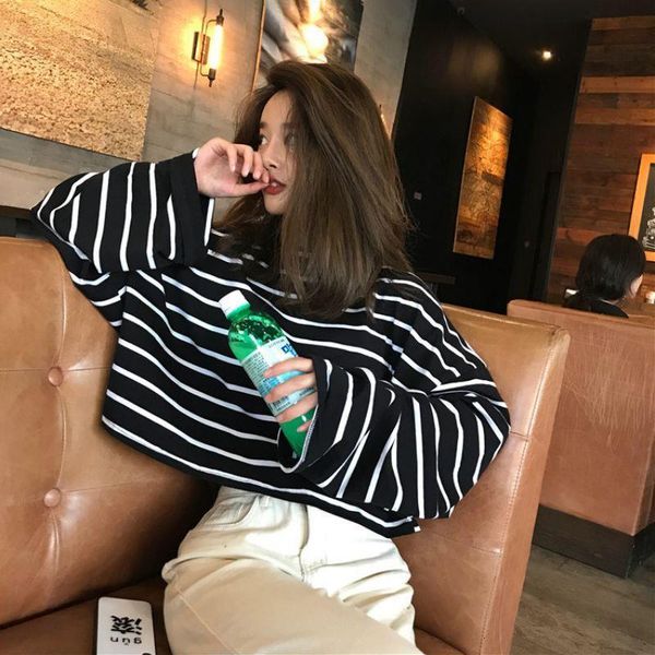 black white striped t-shirt women's loose long aleeve plus size korean style t shirt autumn ladies harajuku trendy clothes
black white striped t-shirt women's loose long aleeve plus size korean style t shirt autumn ladies harajuku trendy clothes