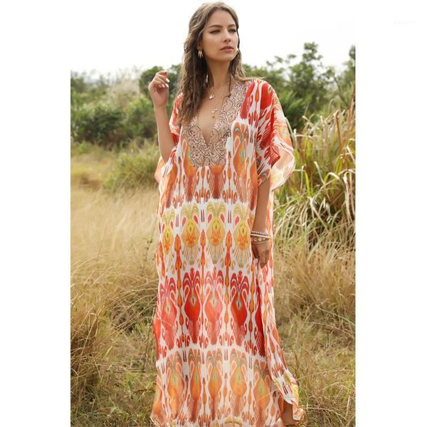 2020 bikini cover-ups boho deep v-neck summer beach dress chiffon tunic women plus size beach wear swim suit cover up a1461, White;black
2020 bikini cover-ups boho deep v-neck summer beach dress chiffon tunic women plus size beach wear swim suit cover up a1461, White;black