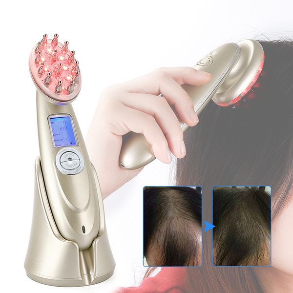 electric laser hair growth comb anti hair loss therapy comb infrared rf ems nano led red light vibration massage hair care brush, Silver
electric laser hair growth comb anti hair loss therapy comb infrared rf ems nano led red light vibration massage hair care brush, Silver