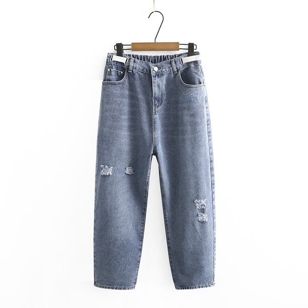 size 2xl-5xl plus long women's brim pants with casual elastic waistline waistbands breeches straight yd8g, Blue
size 2xl-5xl plus long women's brim pants with casual elastic waistline waistbands breeches straight yd8g, Blue