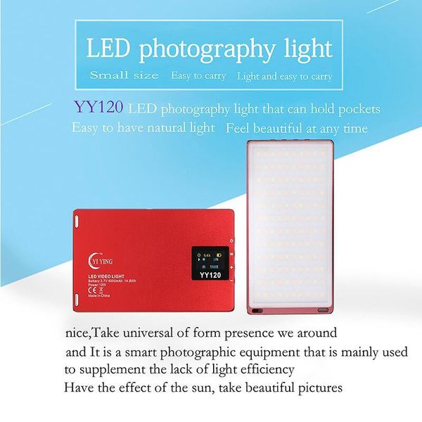yi ying yy120 pgraphy light 120 led video studio lights lamp panel 3300-5600k adjustable for vlogging camera dslr dv video
yi ying yy120 pgraphy light 120 led video studio lights lamp panel 3300-5600k adjustable for vlogging camera dslr dv video