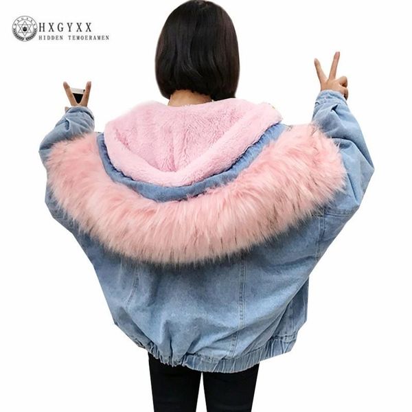 2020 winter fur hooded denim jacket women thick lamb wool outwear warm parka female jean jacket coat chaquetas mujer coat okd475, Black;brown
2020 winter fur hooded denim jacket women thick lamb wool outwear warm parka female jean jacket coat chaquetas mujer coat okd475, Black;brown
