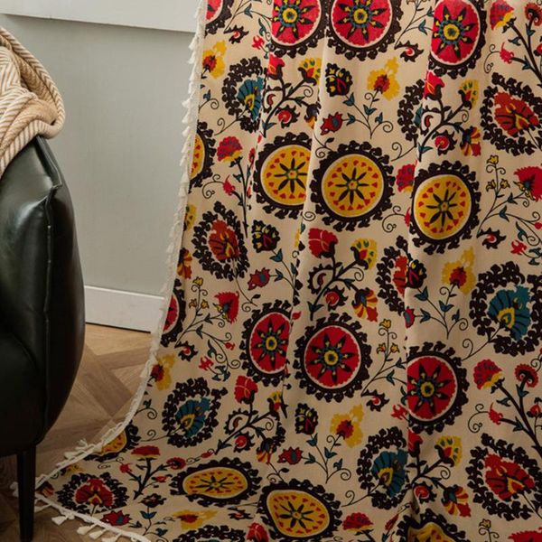 with tassels cotton linen shading floral printed curtain panel hanging soft home decor country style window living room bedroom
with tassels cotton linen shading floral printed curtain panel hanging soft home decor country style window living room bedroom