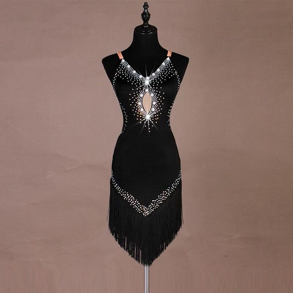 2021 new black latin dance dress women lady performance dresses ta v neck ballroom cha cha competition dancing dresses, Black;red
2021 new black latin dance dress women lady performance dresses ta v neck ballroom cha cha competition dancing dresses, Black;red