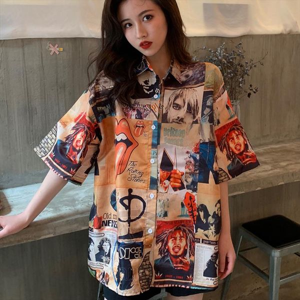 2020 retro vintage french blouse shirt short sleeved summer korean style hip hop fashion loose fit women shirt, White
2020 retro vintage french blouse shirt short sleeved summer korean style hip hop fashion loose fit women shirt, White