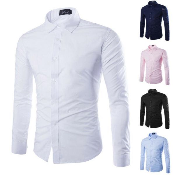 2019 men's luxury formal shirt long sleeve slim fit business shirts casual button solid color blouse shirts size -xxxl1, White;black
2019 men's luxury formal shirt long sleeve slim fit business shirts casual button solid color blouse shirts size -xxxl1, White;black