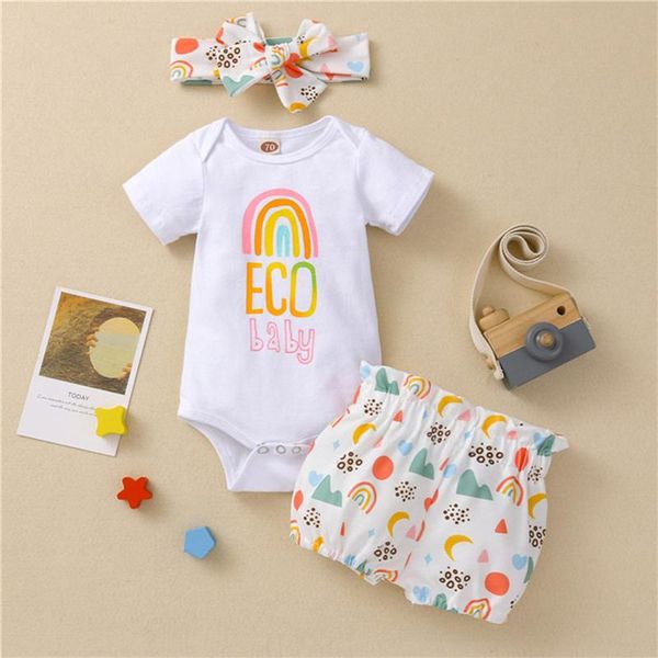 newborn infant baby girls rainbow letter romper+shorts+headbands outfits set toddle letter printed clothes summer casual suits, White
newborn infant baby girls rainbow letter romper+shorts+headbands outfits set toddle letter printed clothes summer casual suits, White