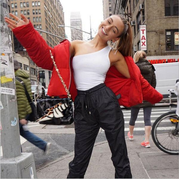women's jumpsuits & rompers 2021 fashion women one shoulder summer bodysuit and jumpsuit solid color sleeveless street wear skinny romp, Black;white
women's jumpsuits & rompers 2021 fashion women one shoulder summer bodysuit and jumpsuit solid color sleeveless street wear skinny romp, Black;white