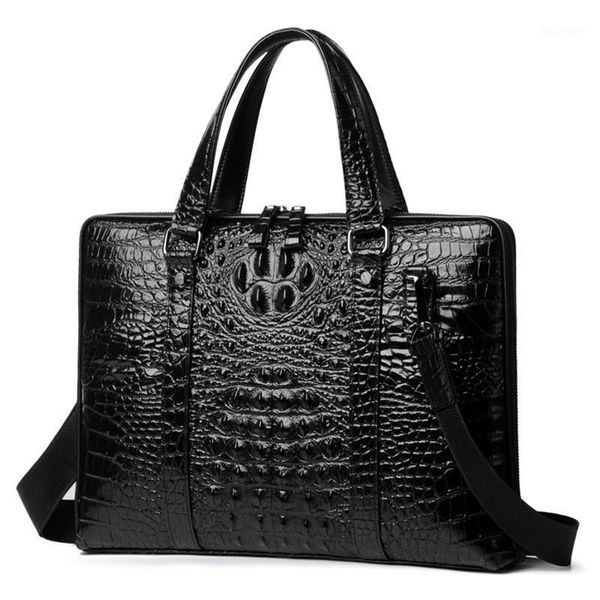 crocodile pattern men's briefcase 100% genuine leather 15 inch business computer bag a case for documents male messenger handbag1
crocodile pattern men's briefcase 100% genuine leather 15 inch business computer bag a case for documents male messenger handbag1