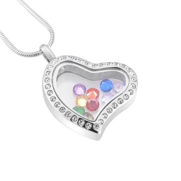 pendant necklaces urns necklace stainless steel glass heart cremation memorial jewelry multi-colored birthstone charm keepsake for women, Silver
pendant necklaces urns necklace stainless steel glass heart cremation memorial jewelry multi-colored birthstone charm keepsake for women, Silver