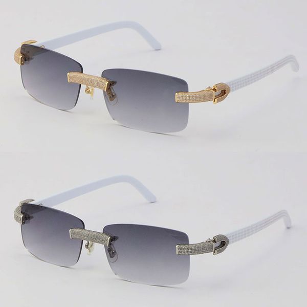 wholesale micro-paved diamond rimless womans sunglasses white plank frame man sun glasses designer rocks fashion accessories luxury 18k gold, White;black
wholesale micro-paved diamond rimless womans sunglasses white plank frame man sun glasses designer rocks fashion accessories luxury 18k gold, White;black
