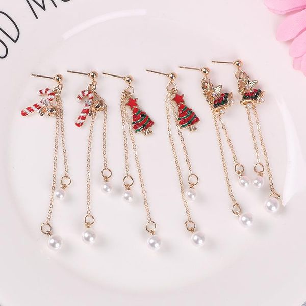 diy christmas earring for women girl bell crutch pendant long chain pearl tassel earrings charm jewelry xmas gift dropshipping, Silver
diy christmas earring for women girl bell crutch pendant long chain pearl tassel earrings charm jewelry xmas gift dropshipping, Silver