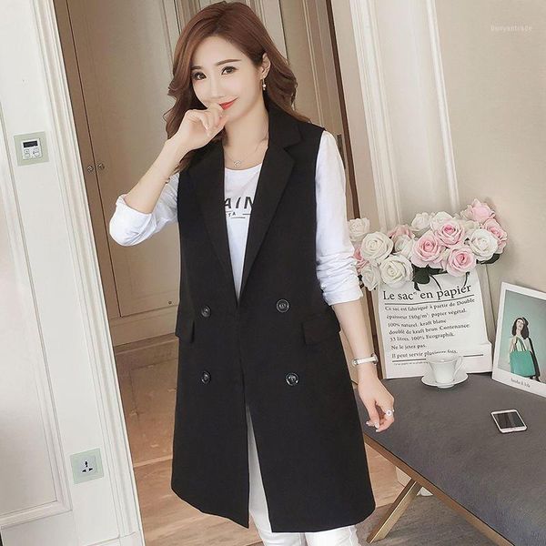 women's vests spring blazer vest women sleeveless casual suit female streetwear waistcoat large size jacket outerwear q25721, Black;white
women's vests spring blazer vest women sleeveless casual suit female streetwear waistcoat large size jacket outerwear q25721, Black;white