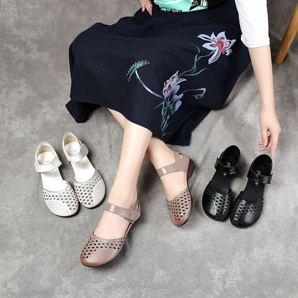 2021 summer sandals mother shoes leather sandals, Black
2021 summer sandals mother shoes leather sandals, Black