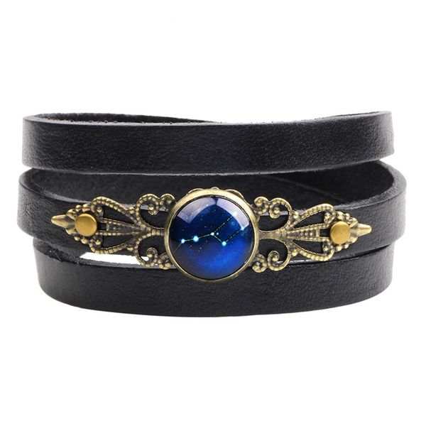fashion vintage multilayer black genuine leather bracelet eye wolf planet bracelet designer jewelry men bracelet gift, Golden;silver
fashion vintage multilayer black genuine leather bracelet eye wolf planet bracelet designer jewelry men bracelet gift, Golden;silver