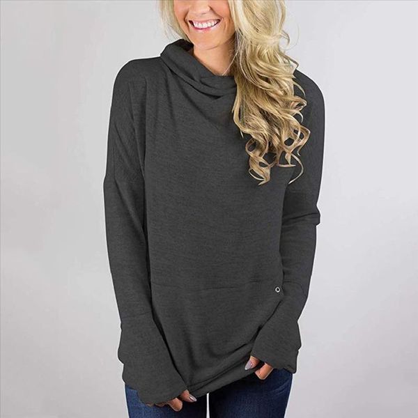 autumn fashion trutleneck solid blouse lady casual tunic pocket basic tee female women long sleeve shirt blusa pullover, White
autumn fashion trutleneck solid blouse lady casual tunic pocket basic tee female women long sleeve shirt blusa pullover, White