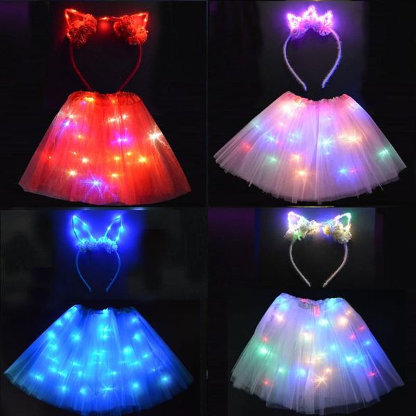 led tutu skirt flower crown cat headband luminous clothes glow suits skirts party wedding birthday christmas new year navidad
led tutu skirt flower crown cat headband luminous clothes glow suits skirts party wedding birthday christmas new year navidad