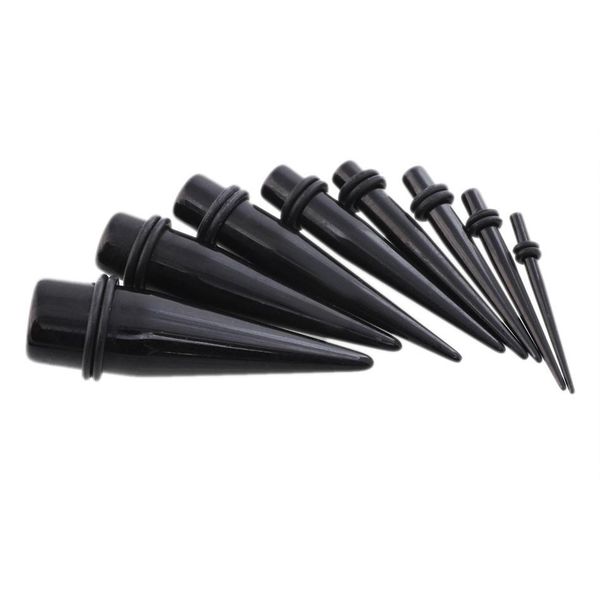 30pcs black acrylic ear taper plugs + thin sile double flared ear expander stretcher tunnel piercing body jewelry wholesale q bbyhve, Silver
30pcs black acrylic ear taper plugs + thin sile double flared ear expander stretcher tunnel piercing body jewelry wholesale q bbyhve, Silver