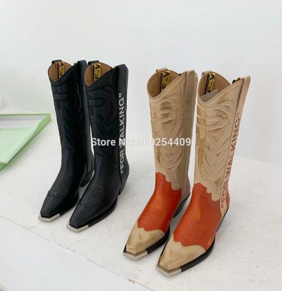 boots 2021 women autumn winter genuine leather embroider western style mid-calf by ems, Black
boots 2021 women autumn winter genuine leather embroider western style mid-calf by ems, Black
