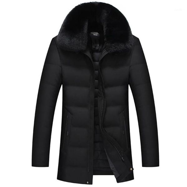 autumn and winter men's business casual cotton jacket high-grade fur collar jacket thick warm coat1, Black
autumn and winter men's business casual cotton jacket high-grade fur collar jacket thick warm coat1, Black