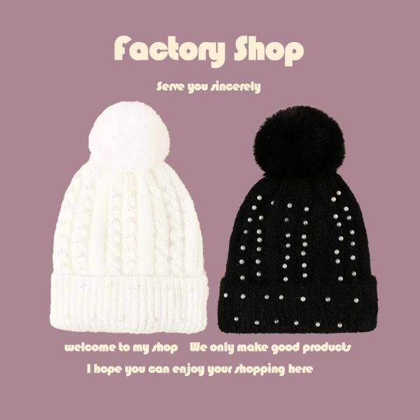 beanie/skull caps winter cold hats for women and protection small fragrance pearl hair ball knitted hat fashion wool, Blue;gray
beanie/skull caps winter cold hats for women and protection small fragrance pearl hair ball knitted hat fashion wool, Blue;gray